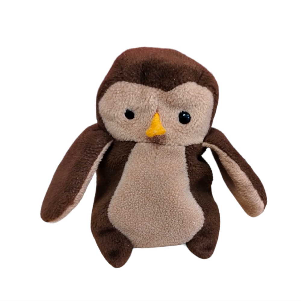 ✓TY Beanie Baby - Hoot the Owl (5 inch), Missing Swing Tag